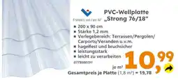 Globus Baumarkt PVC-Wellplatte "Strong 76/18" Angebot