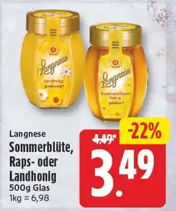 EDEKA Wucherpfennig Langnese Sommerblüte, Raps- oder Landhonig Angebot