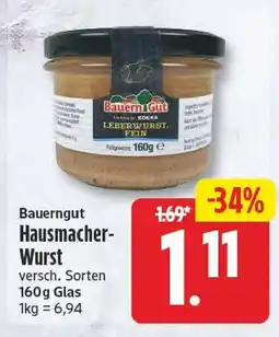 EDEKA Wucherpfennig Bauerngut Hausmacher-Wurst Angebot