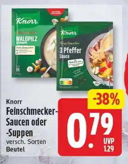 EDEKA Wucherpfennig Knorr Feinschmecker-Saucen oder -Suppen Angebot
