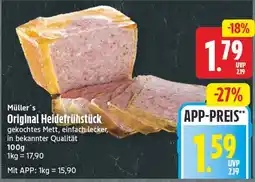 EDEKA Wucherpfennig Müller's Original Heidefrühstück Angebot