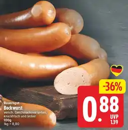 EDEKA Wucherpfennig Bauerngut Bockwurst Angebot