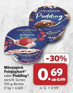 Combi Mövenpick Feinjoghurt oder Pudding Angebot