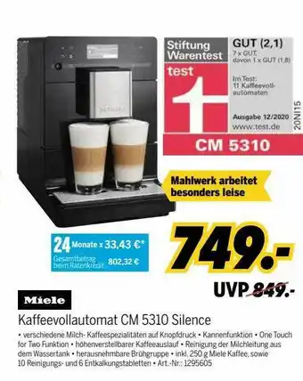 MEDIMAX Miele Kaffeevollautomat Cm5310 Silence Angebot