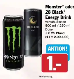 HIT Monster* oder 28 Black* Energy Drink Angebot