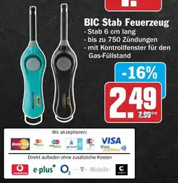 HIT BIC Stab Feuerzeug Angebot