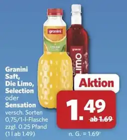 Combi Granini Saft, Die Limo, Selection oder Sensation Angebot