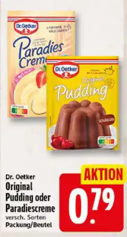 Elli Markt Dr. Oetker Original Pudding oder Paradiescreme Angebot