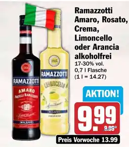 HIT Ramazzotti Amaro, Rosato, Crema, Limoncello oder Arancia Angebot