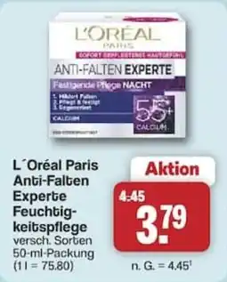 Famila Nord West L'Oréal Paris Anti-Falten Experten Feuchtigkeitspflege Angebot