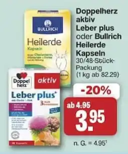 Famila Nord West Doppelherz aktiv Leber plus oder Bullrich Heilerde Kapseln Angebot