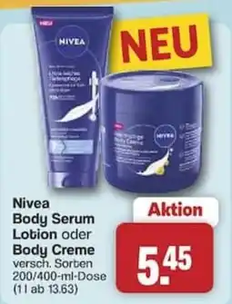 Famila Nord West Nivea Body Serum Lotion oder Body Creme Angebot