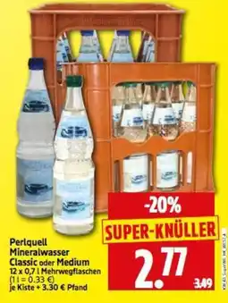 Edeka Herkules Perlquell Mineralwasser Classic oder Medium Angebot