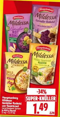 Edeka Herkules Hengstenberg Mildessa Genießer Rotkohl oder Sauerkraut Angebot