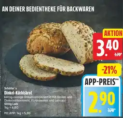 EDEKA Wucherpfennig Schäfer's Dinkel-Kürbisbrot Angebot