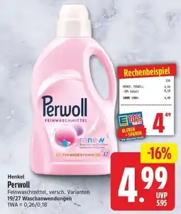 EDEKA Wucherpfennig Henkel Perwoll Feinwaschmittel Angebot