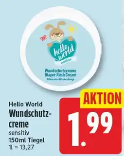 EDEKA Wucherpfennig Hello World Wundschutz-creme sensitiv Angebot
