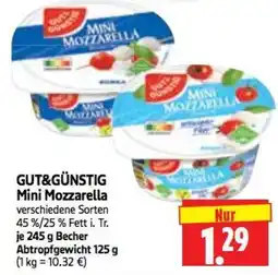 Edeka Herkules GUT&GÜNSTIG Mini Mozzarella Angebot