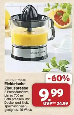 Famila Nord West GOURMETmaxx Elektrische Zitruspresse Angebot