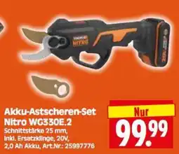 Herkules Baumarkt Akku-Astscheren-Set Nitro WG330E.2 Angebot