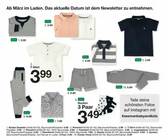 Zeeman T-shirt, Socken Angebot