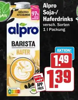 HIT Alpro Soja-/Haferdrinks Angebot