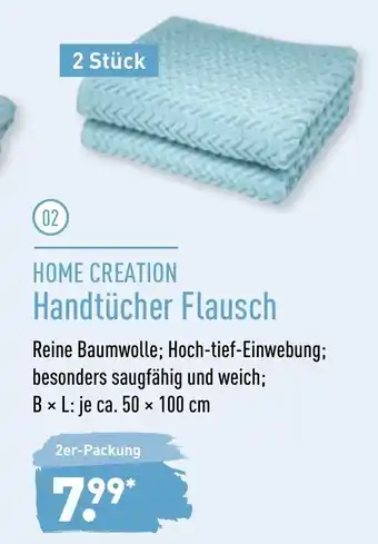 Aldi Nord Home Creation Handtücher Flausch Angebot