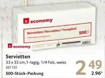 Selgros Economy Servietten Angebot