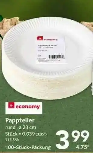 Selgros Economy Pappteller Angebot