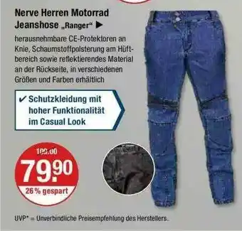 V Markt Nerve Herren Motorrad Jeanshose „ranger“ Angebot