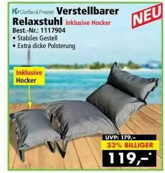 Norma24 Garten & Freizeit Verstellbarer Relaxstuhl Angebot