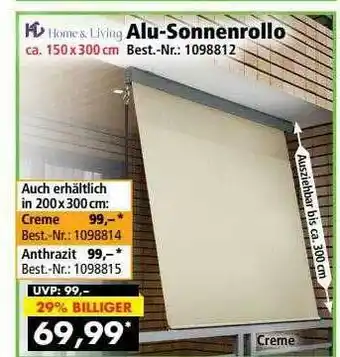 Norma24 Home & Living Alu-sonnenrollo Angebot