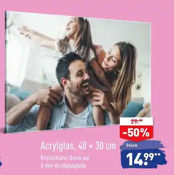 Aldi Nord Acrylglas 40x30cm Angebot