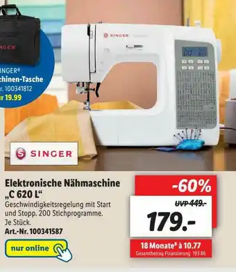 Lidl Singer Elektronische Nähmaschine C620l Angebot