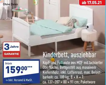 Aldi Nord Kinderbett, ausziehbar Angebot