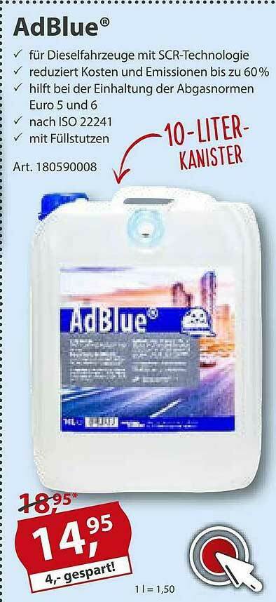 Adblue Angebot bei Sonderpreis Baumarkt