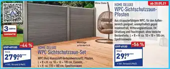 Aldi Nord Home Deluxe WPC Sichtschutzzaun Set Angebot