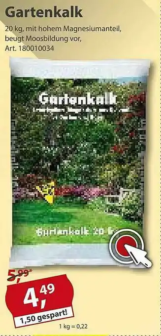 Sonderpreis Baumarkt Gartenkalk Angebot