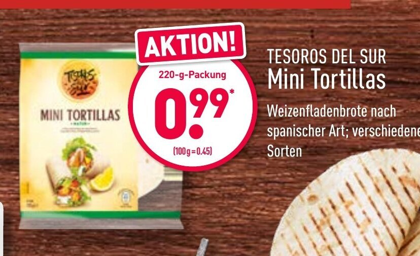 Tesoros Del Sur Mini Tortillas 220g Angebot bei Aldi Nord
