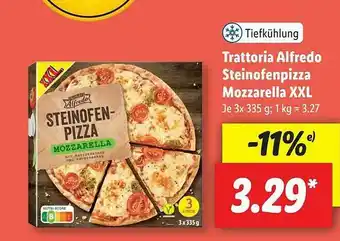 Lidl Trattoria Alfredo Steinofenpizza Mozzarella XXL Angebot