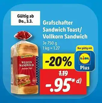 Lidl Grafschafter Sandwich Toast Oder Vollkorn Sandwich Angebot