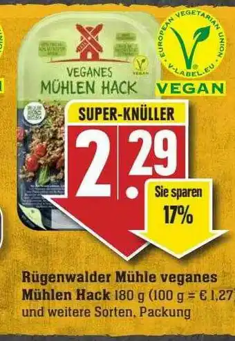 Scheck-in-Center Rügenwalder Mühle Veganes Mühlen Hack Angebot