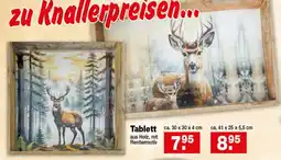 Krümet Sonderposten Tablett aus Holz, mit Rentiernmotiv Angebot