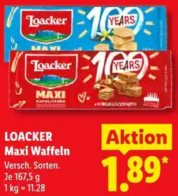 Lidl LOACKER Maxi Waffeln Angebot