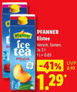 Lidl PFANNER Eistee Angebot