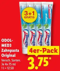 Lidl ODOLMED3 Zahnpasta Original Angebot