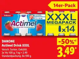 Lidl DANONE Actimel Drink XXXL Angebot
