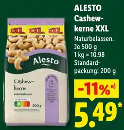 Lidl ALESTO Cashewkerne XXL Angebot