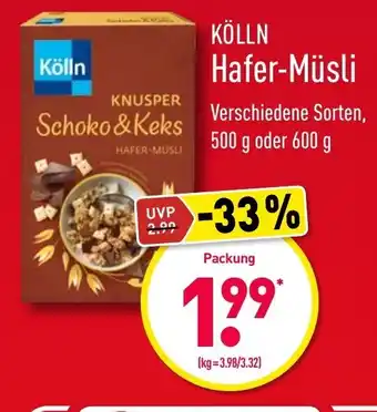 Aldi Nord Kölln Hafer Müsli 500-600 g Angebot