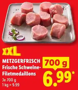 Lidl METZGERFRISCH Frische Schweine Filetmedaillons Angebot